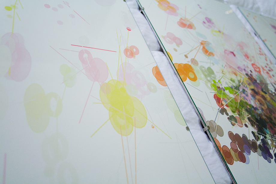 ikebana panels, printed